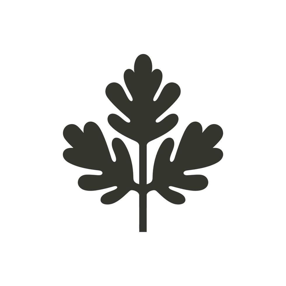 Parsley Icon on White Background - Simple Vector Illustration