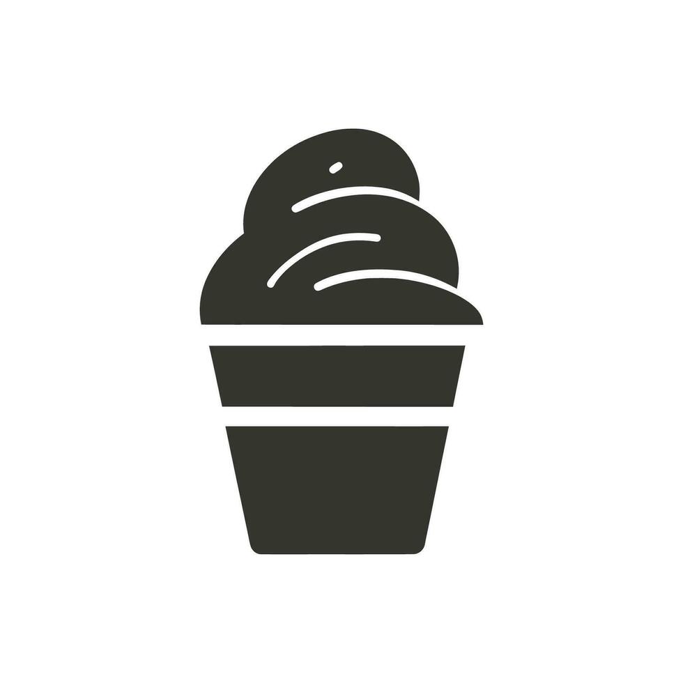 Sorbet Icon on White Background - Simple Vector Illustration