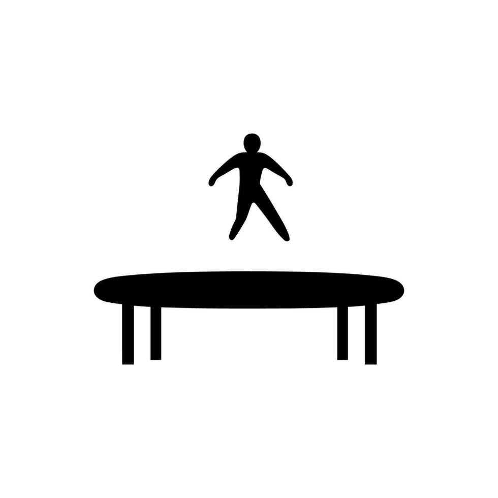 trampolín icono en blanco antecedentes - sencillo vector ilustración