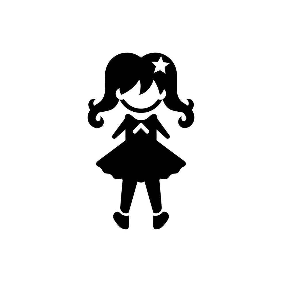 Cheerleader Icon on White Background - Simple Vector Illustration