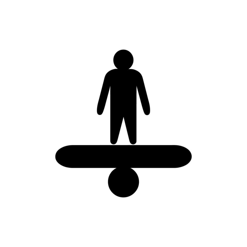 Balance Board Icon on White Background - Simple Vector Illustration