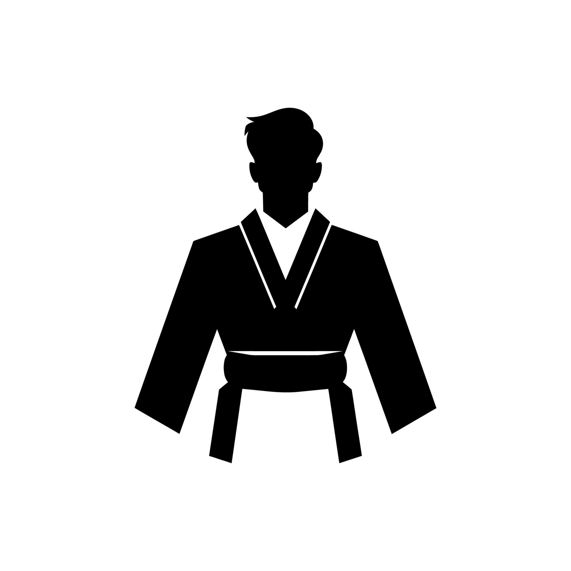 Karate Belt Icon on White Background - Simple Vector Illustration
