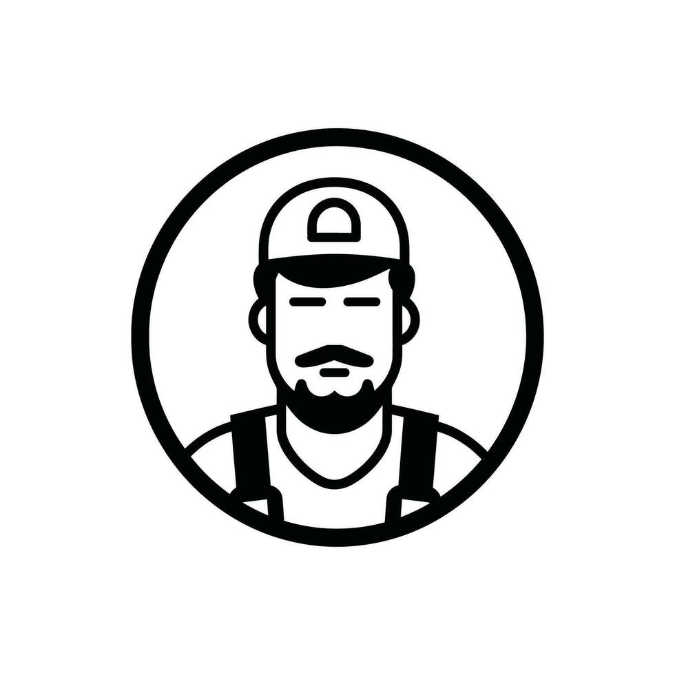 Electrician Icon on White Background - Simple Vector Illustration