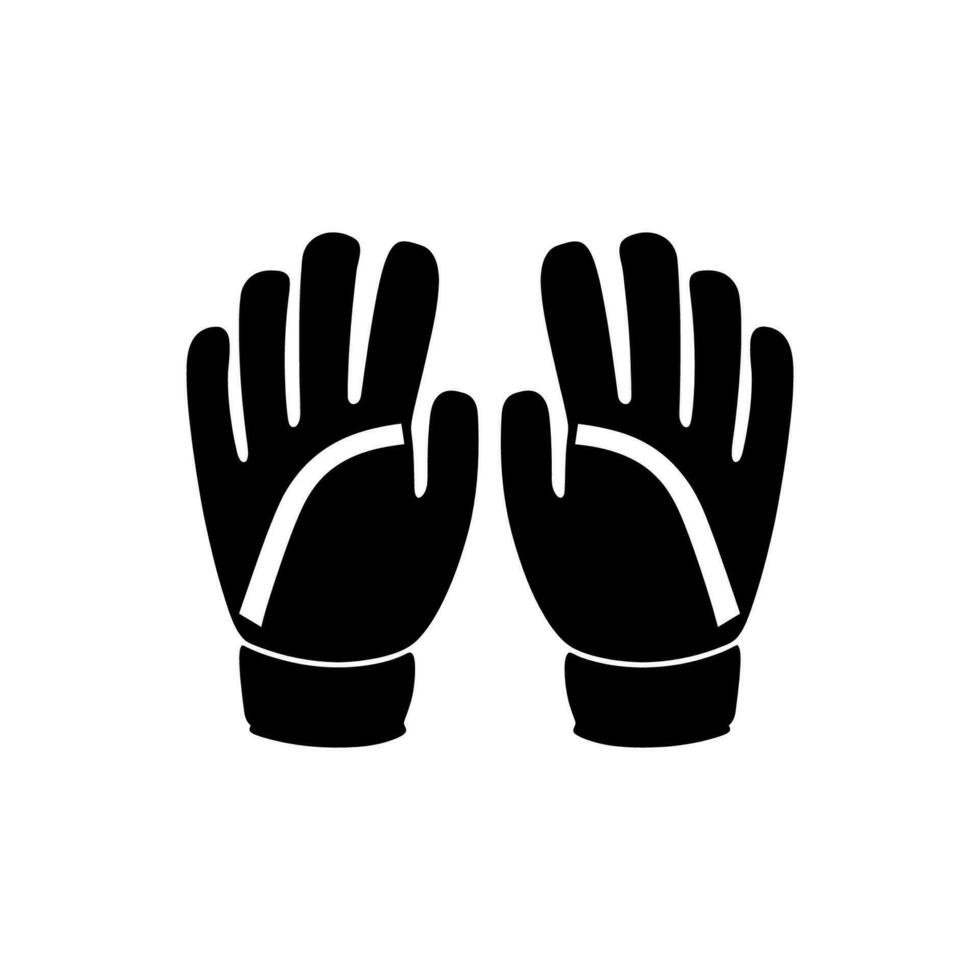 Deportes guantes icono en blanco antecedentes - sencillo vector ilustración