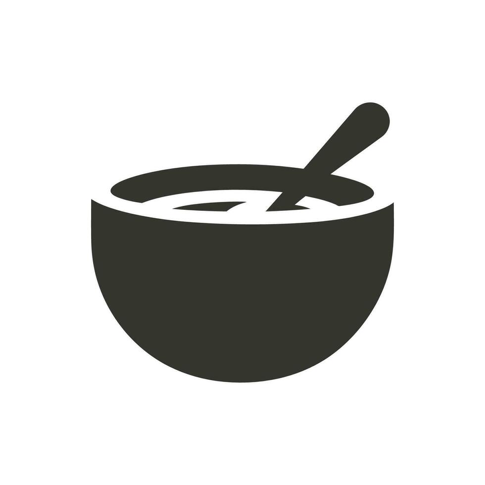 taza de sopa icono en blanco antecedentes - sencillo vector ilustración