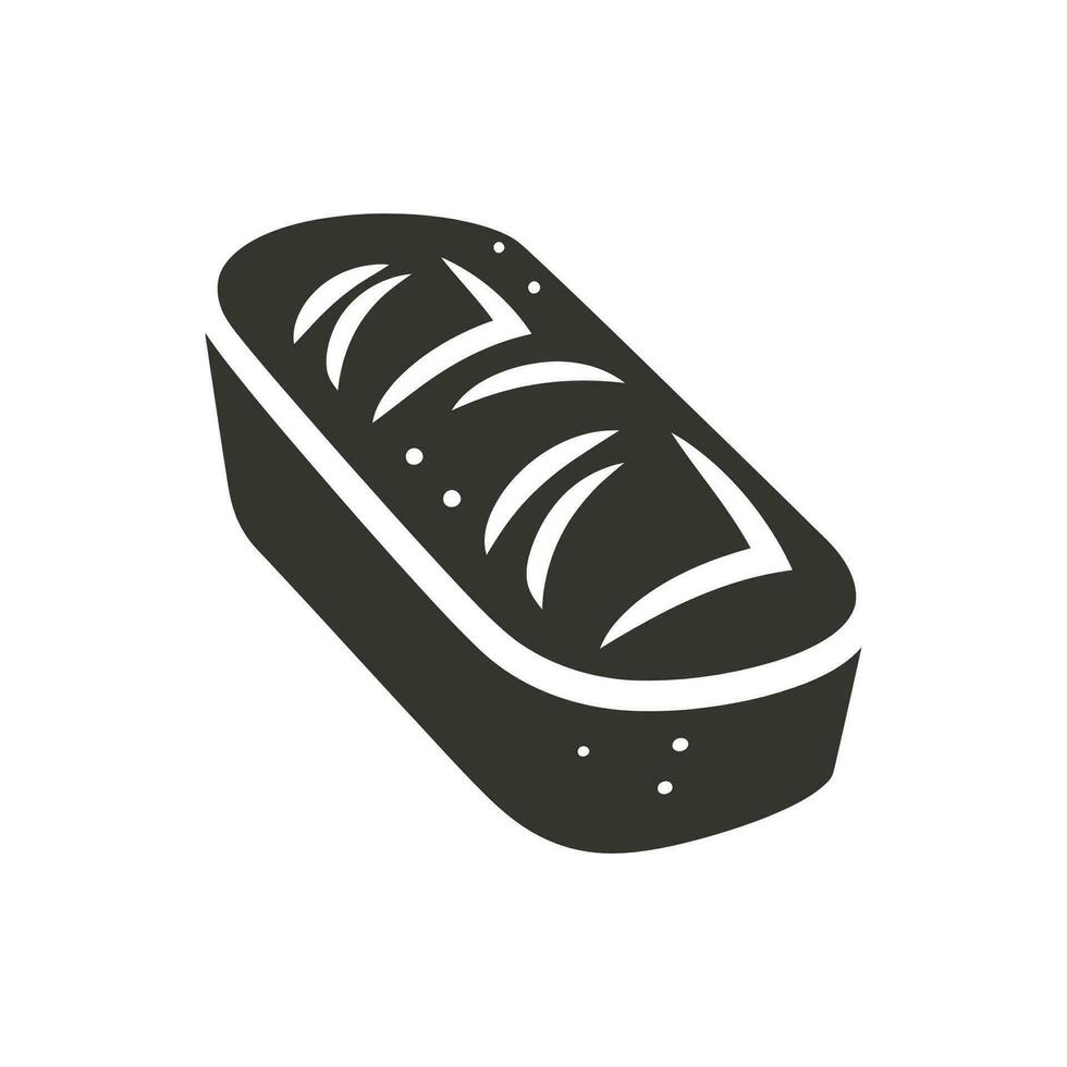 Garlic Bread Icon on White Background - Simple Vector Illustration