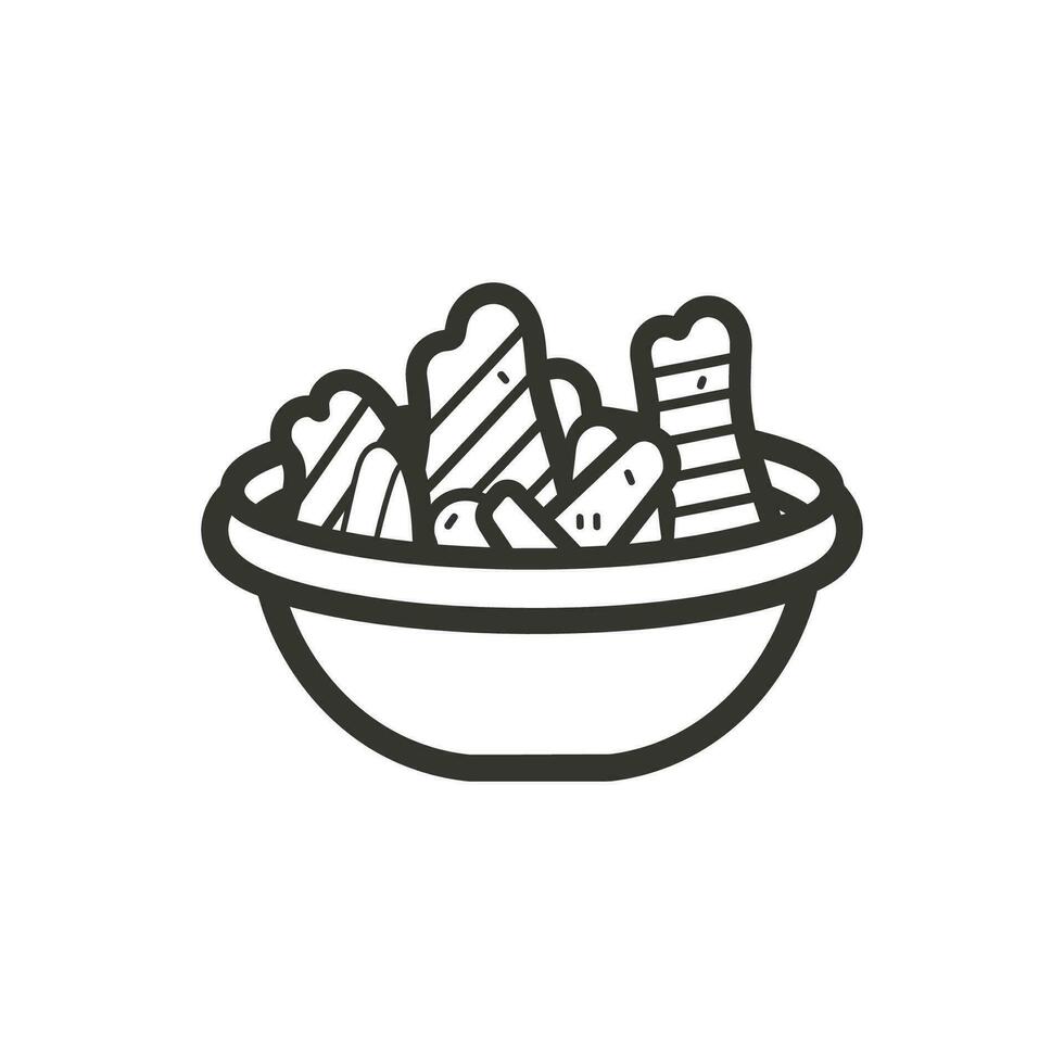 Fish and Chips Icon on White Background - Simple Vector Illustration