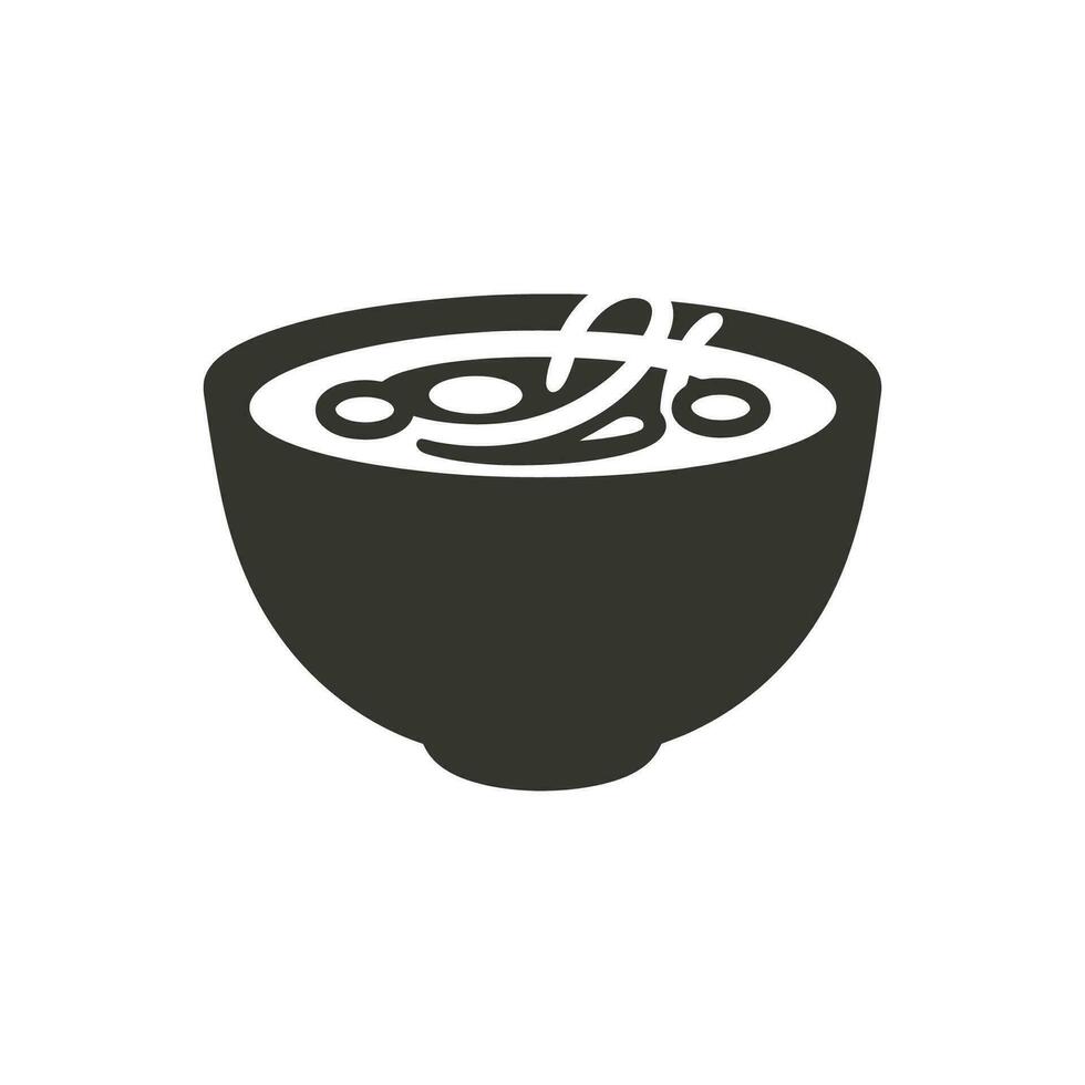 pho sopa icono en blanco antecedentes - sencillo vector ilustración