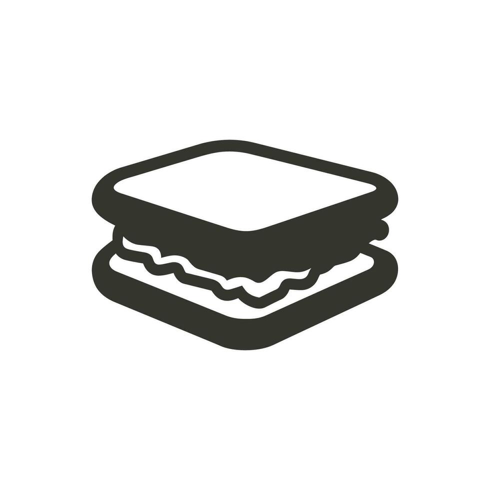 BLT Sandwich Icon on White Background - Simple Vector Illustration