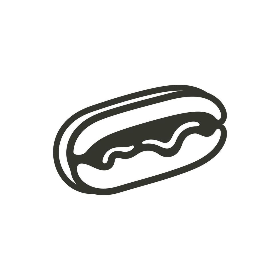 Delicious hot dog Icon on White Background - Simple Vector Illustration
