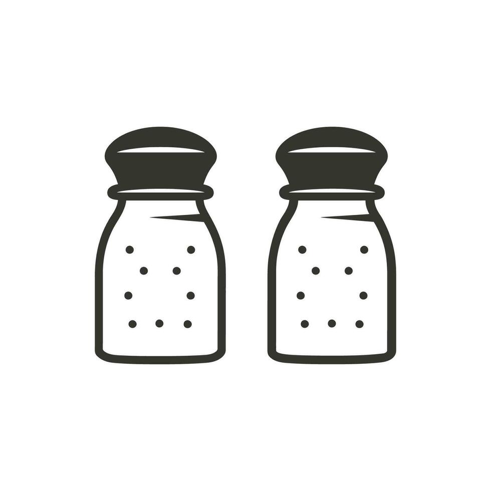 Salt and Pepper Icon on White Background - Simple Vector Illustration