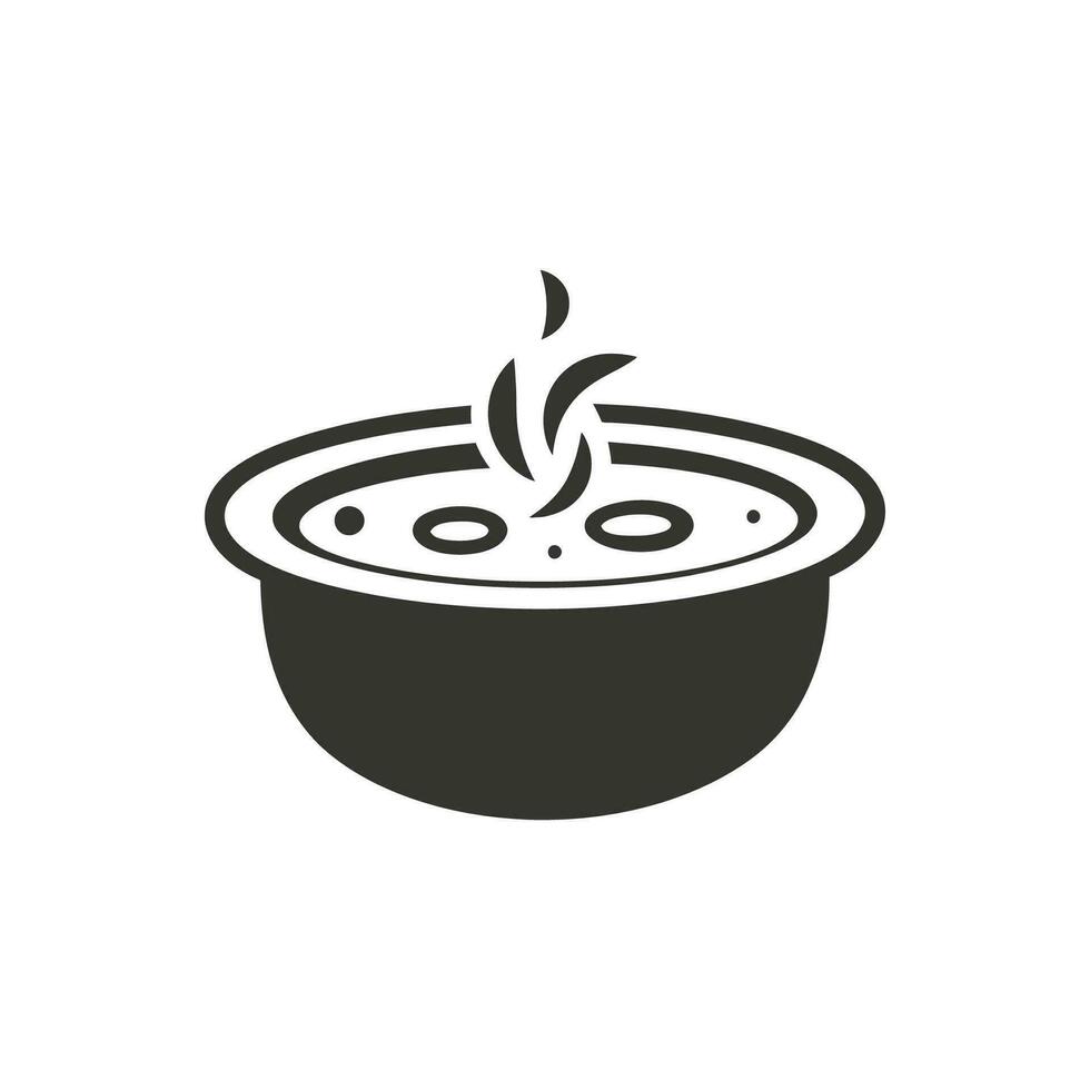 Tomato Soup Icon on White Background - Simple Vector Illustration