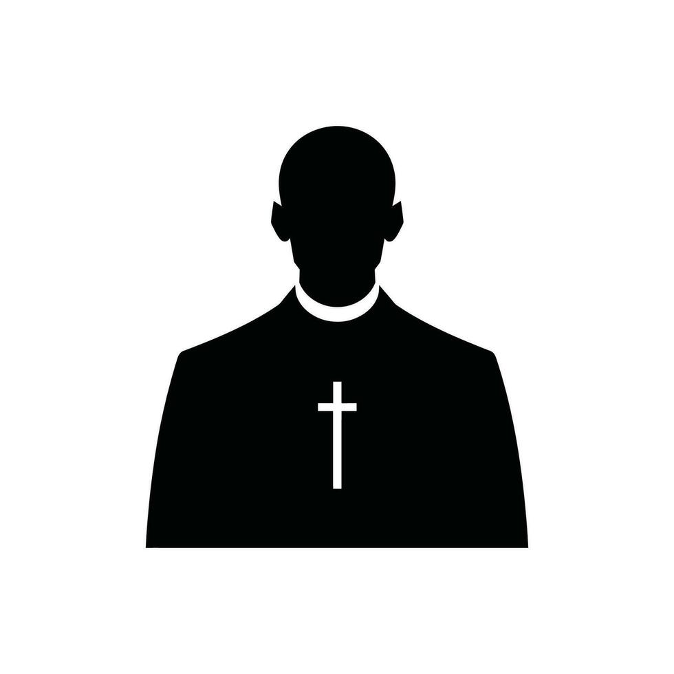 sacerdote icono en blanco antecedentes - sencillo vector ilustración