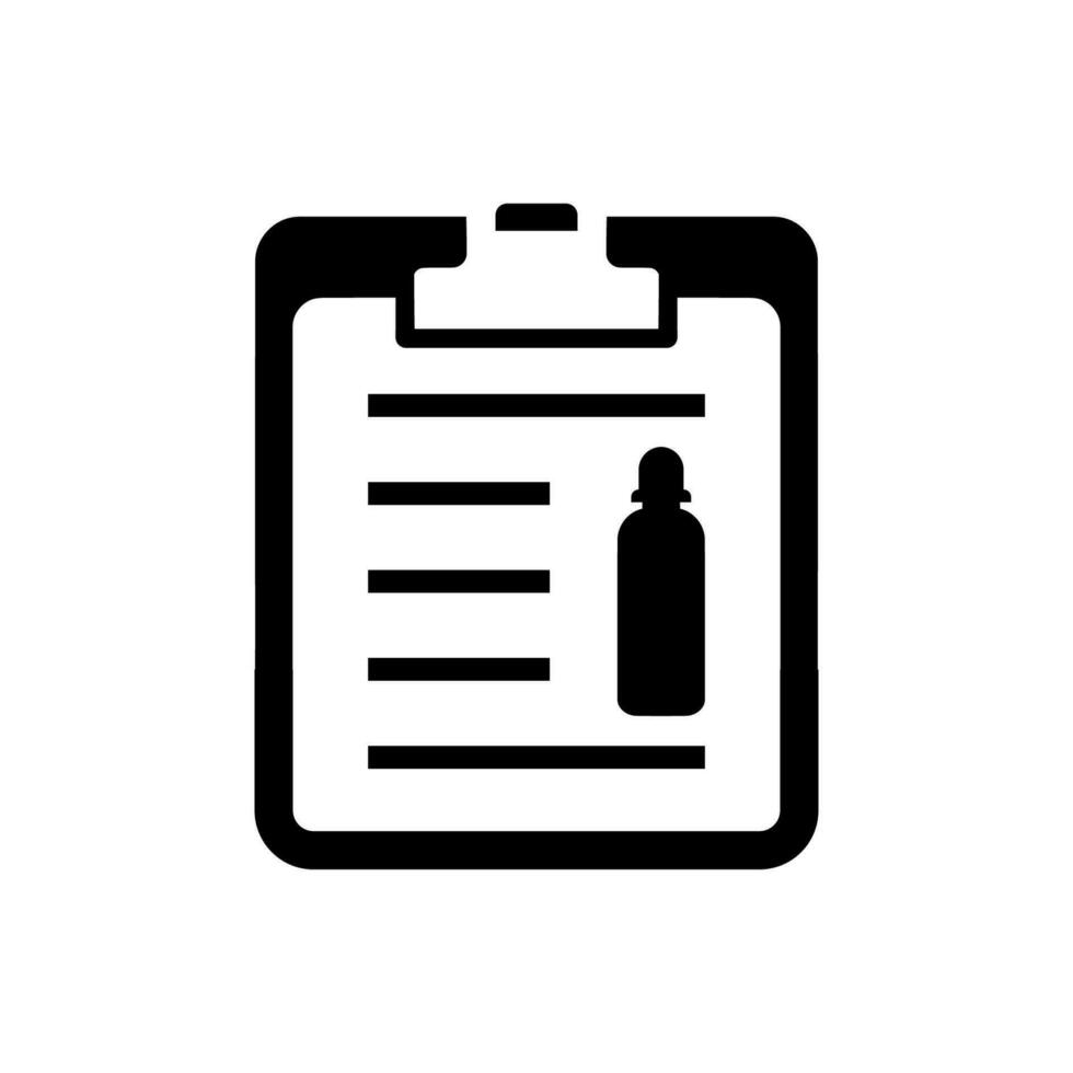 Prescription icon on white background vector