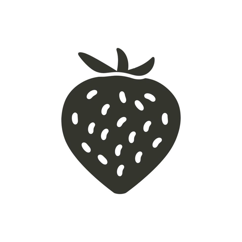 rebanado fresas icono en blanco antecedentes - sencillo vector ilustración