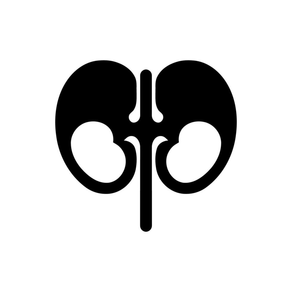 Kidney dialysis icon on white background vector