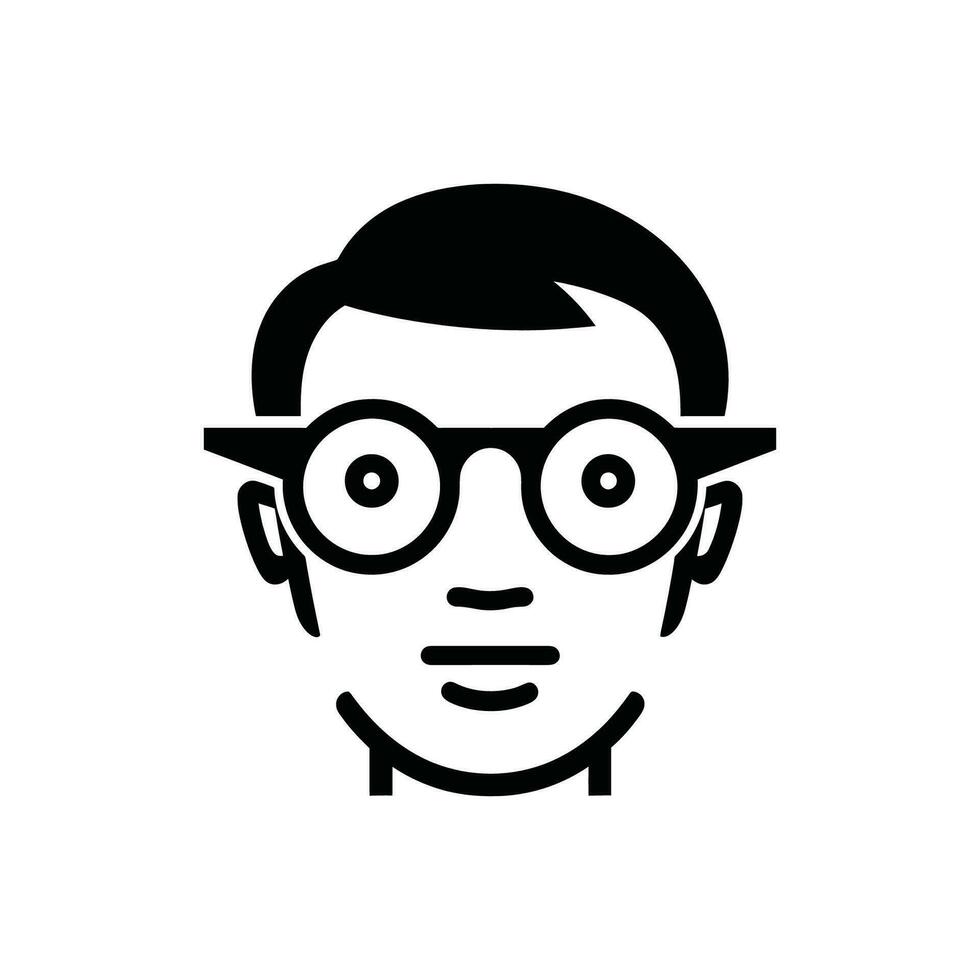 Eye Examination Icon on White Background - Simple Vector Illustration