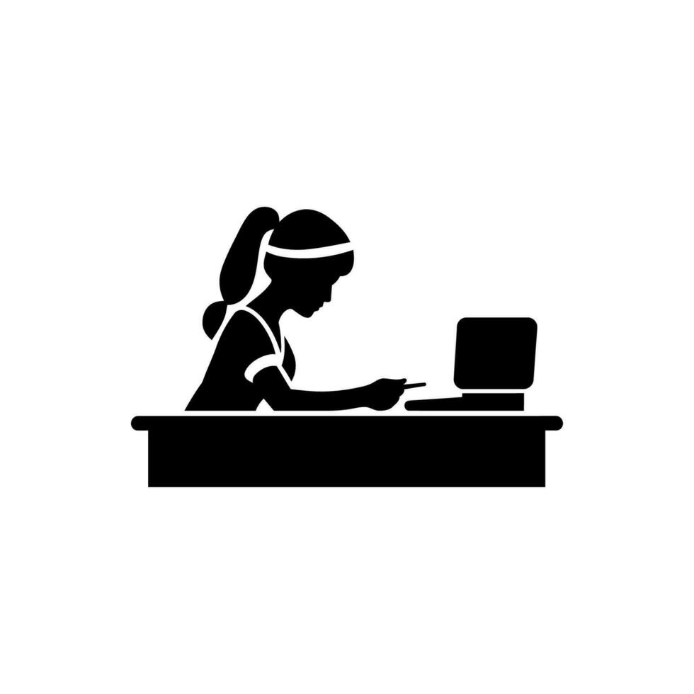 Nursing desk icon on white background vector