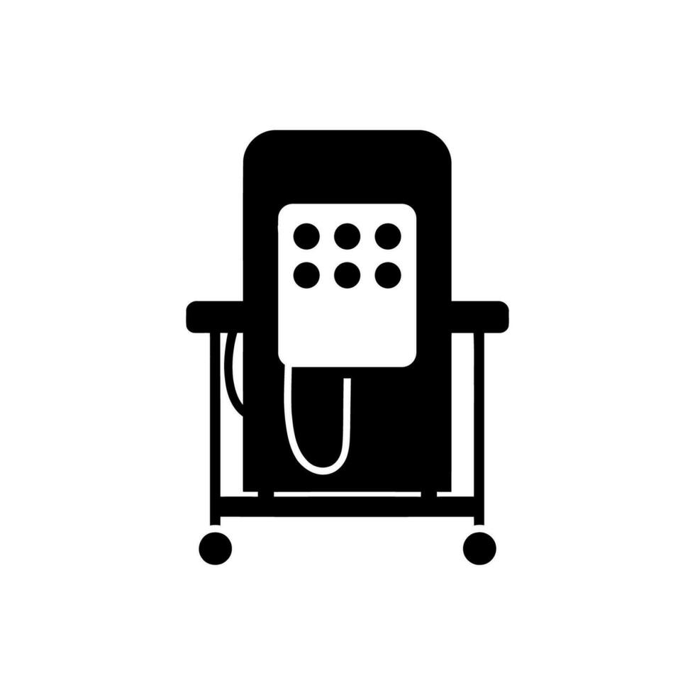 Dialysis machine icon on white background vector