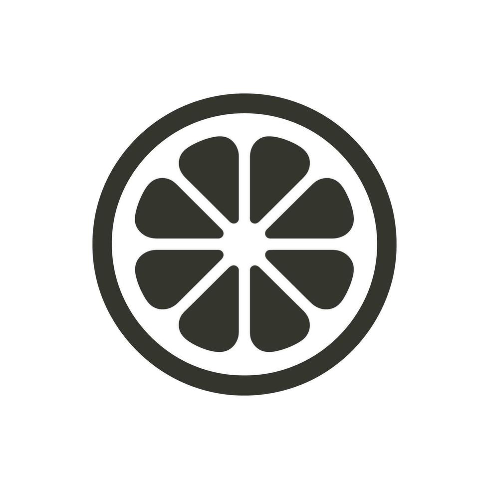 Lemon slice Icon on White Background - Simple Vector Illustration