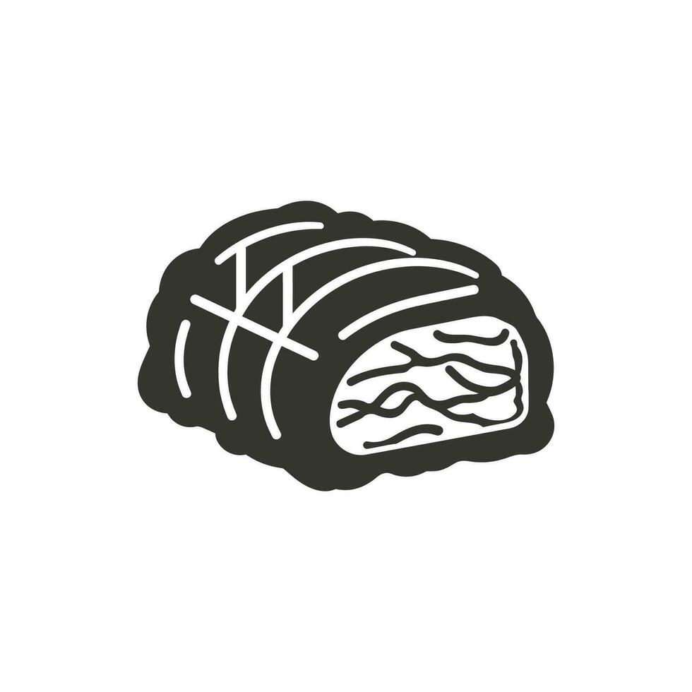 Beef Wellington Icon on White Background - Simple Vector Illustration