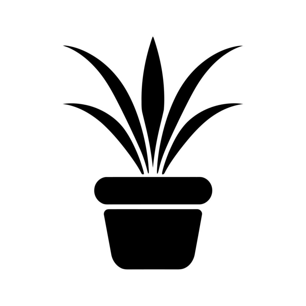 Spider Plant Icon - Simple Vector Illustration