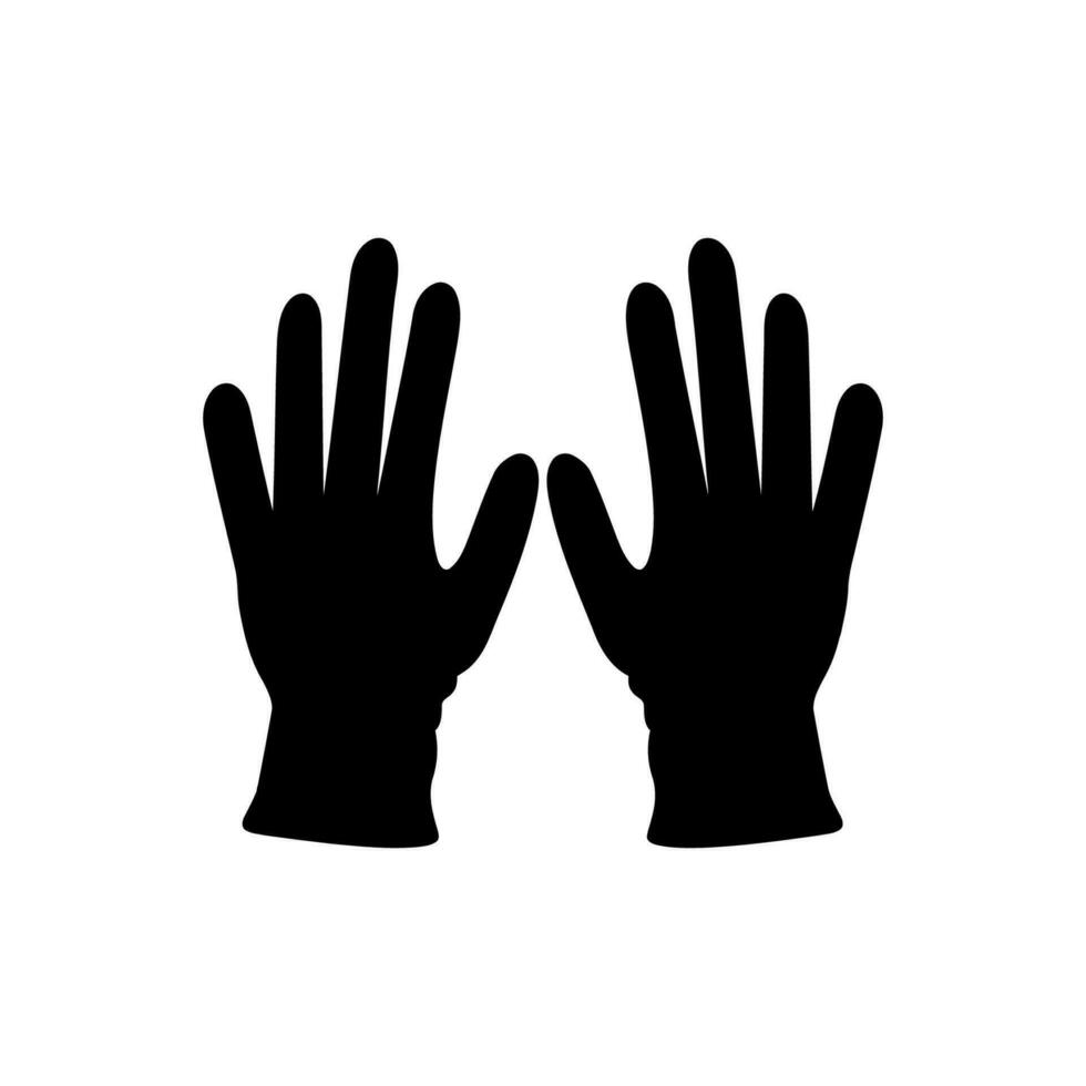 estéril guantes icono en blanco antecedentes vector