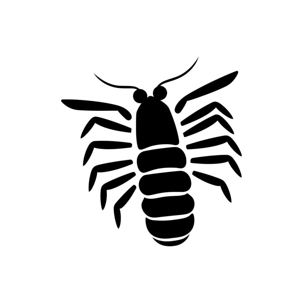 mantis camarón icono en blanco antecedentes - sencillo vector ilustración