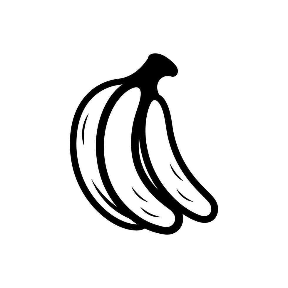 Banana Bunch icon isolated on white background vector