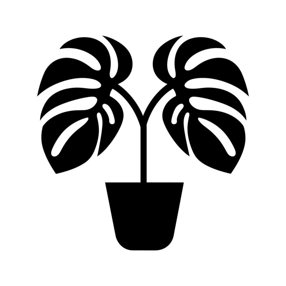 Philodendron Xanadu Icon - Simple Vector Illustration