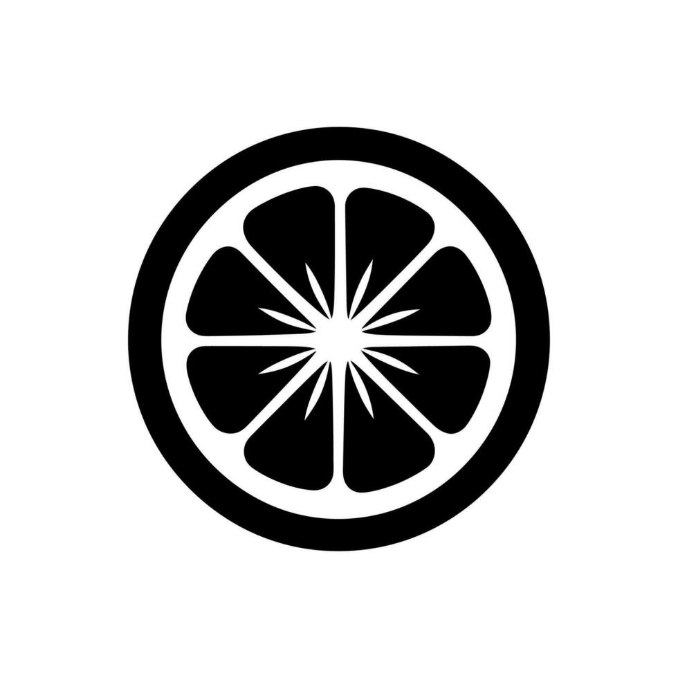 Fresh Slice Orange icon isolated on white background vector