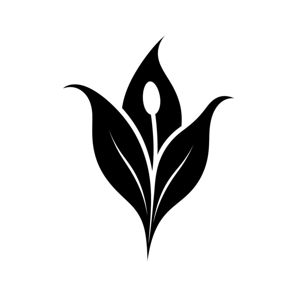 Peace Lily Icon - Simple Vector Illustration