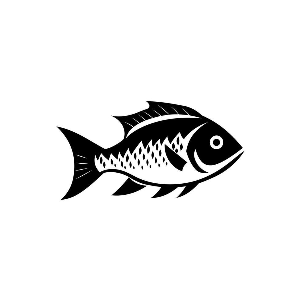 pargo pescado icono en blanco antecedentes - sencillo vector ilustración
