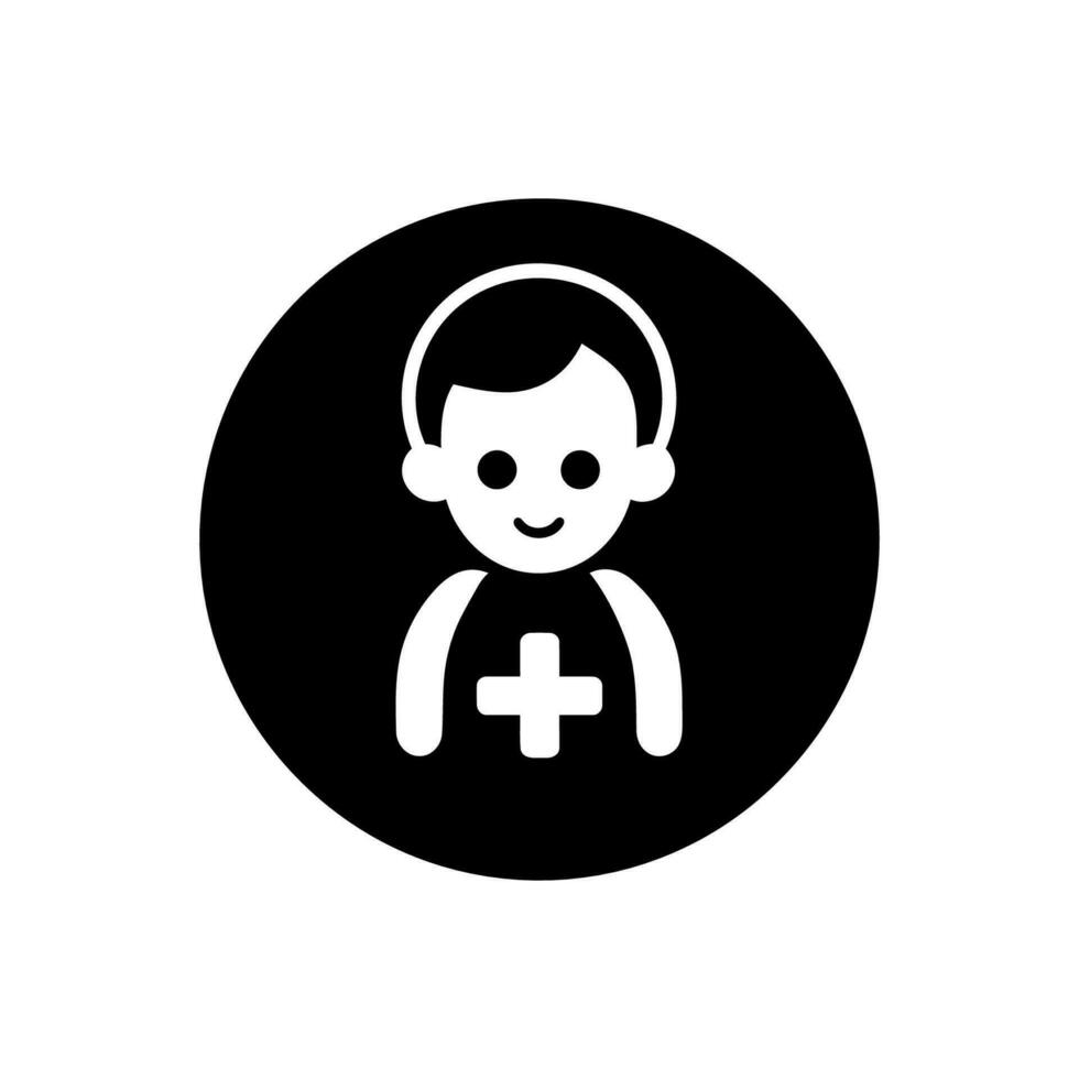 Pediatrics icon on white background vector