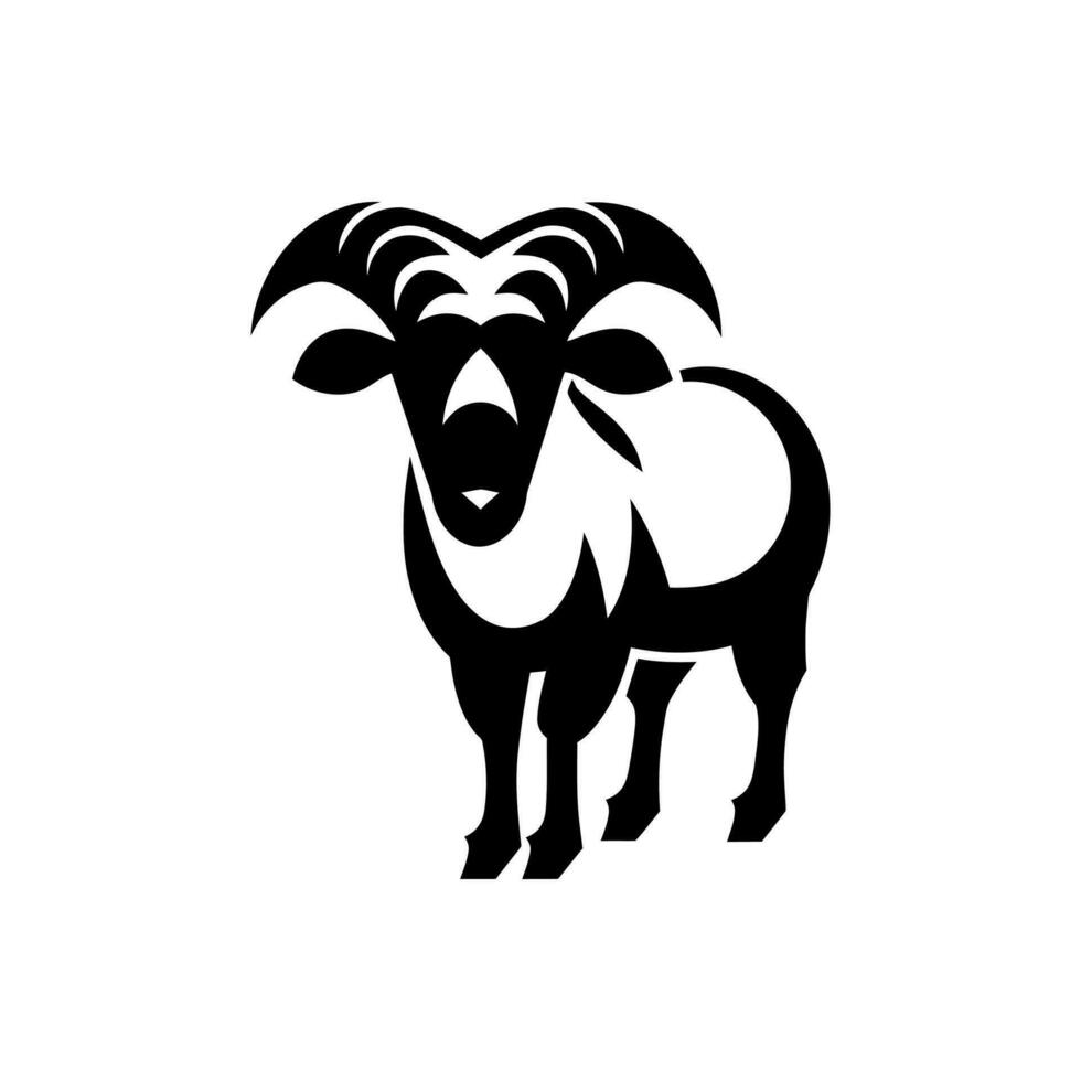 carneros en recinto icono aislado en blanco antecedentes vector