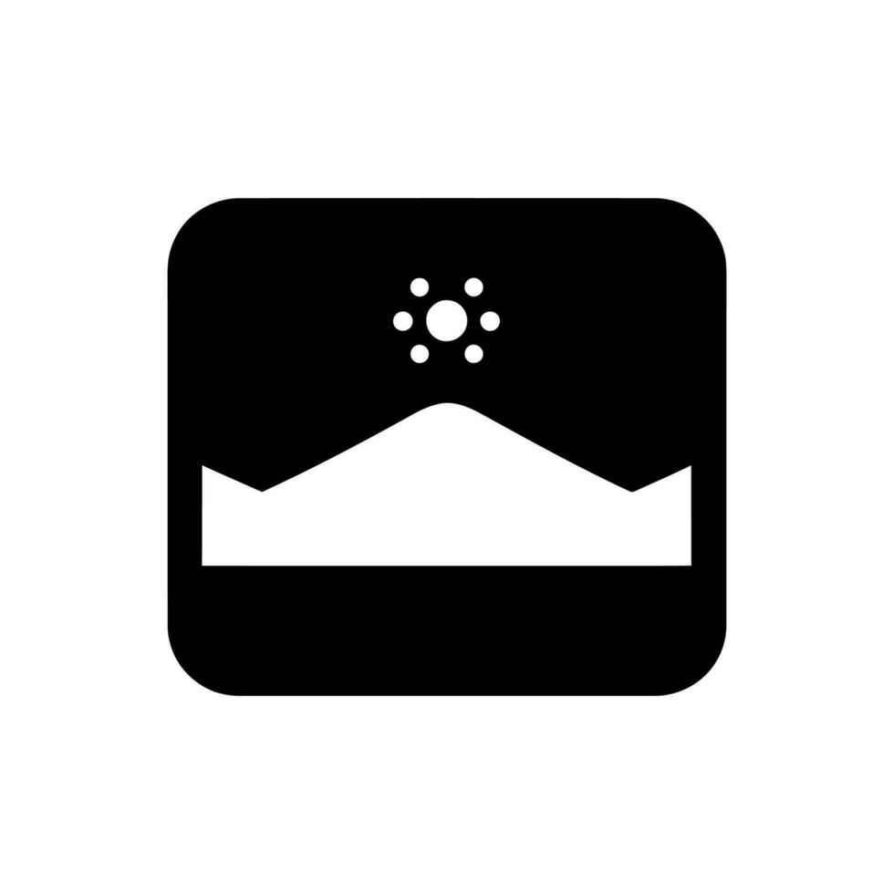 Snow-covered mountains icon - Simple Vector Illustration