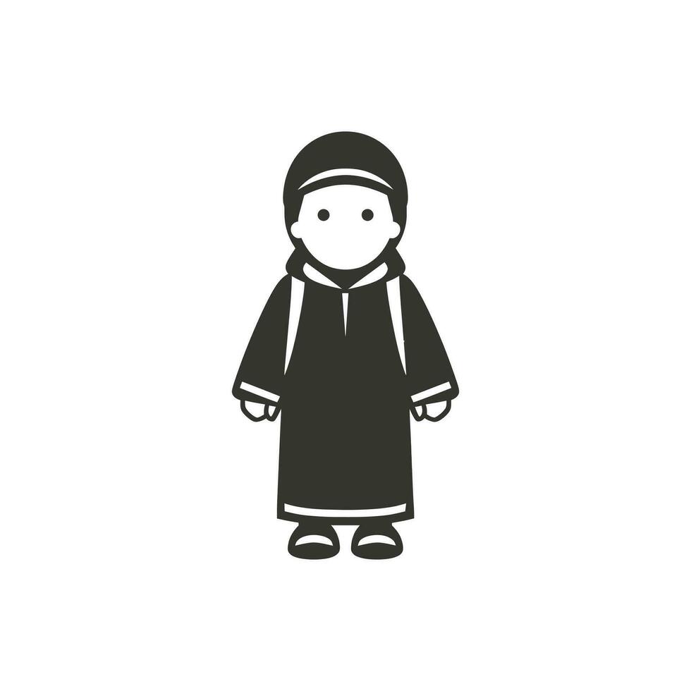 A child wearing new clothes icon - Simple Vector Illustration