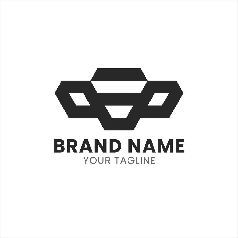 Jug and bee shape logo simple and minimalist abstract vector