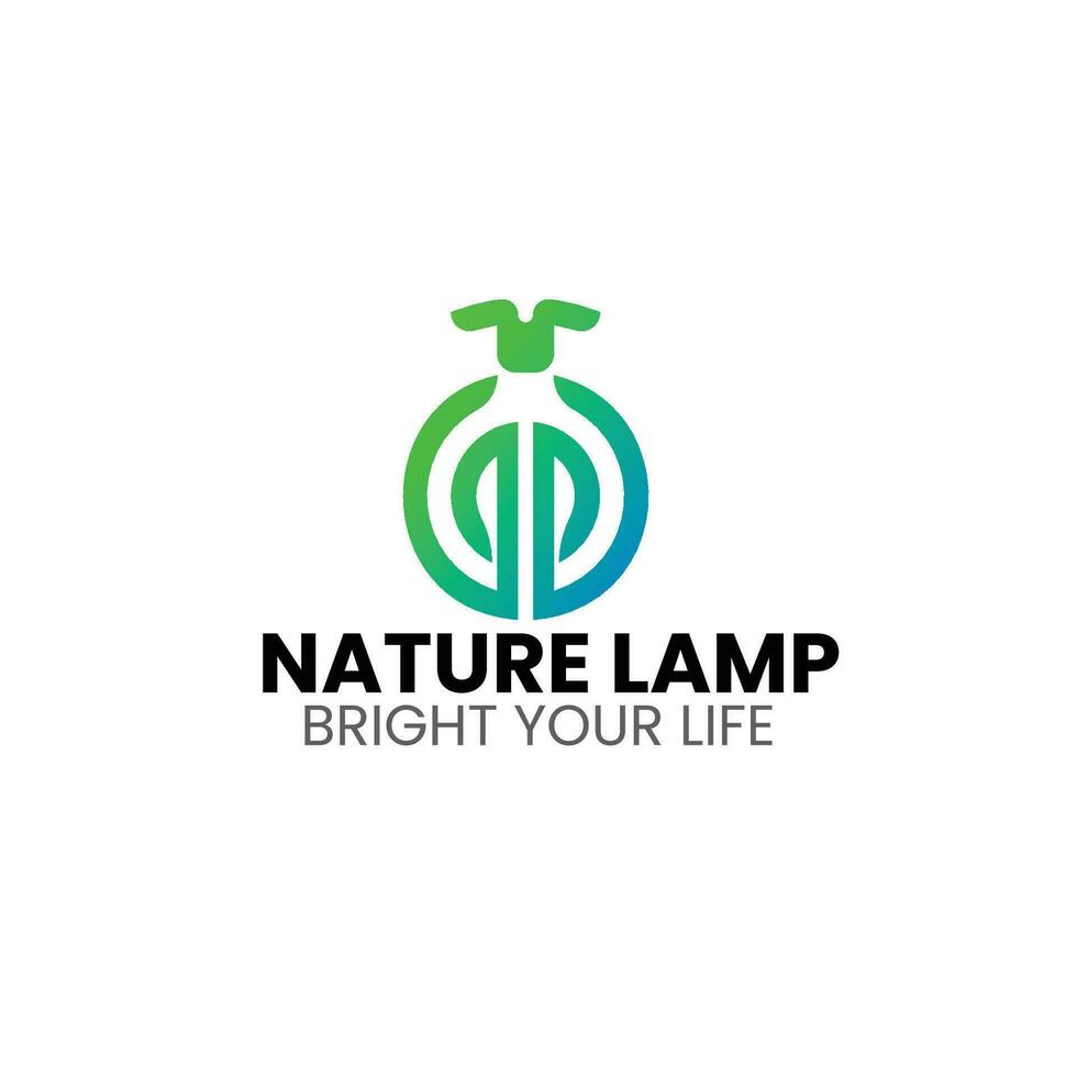 A logo with a shape like a ladybug or light bulb  in natural colors for brands that have a natural concept vector