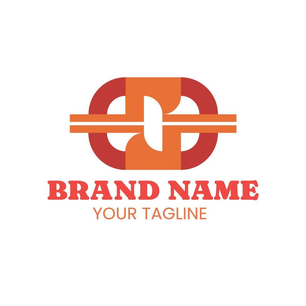 A simple minimalist food brand logo with two lines resembling chopsticks and an oval shape resembling a lunch box and negative space resembling a place used to put various types of food vector