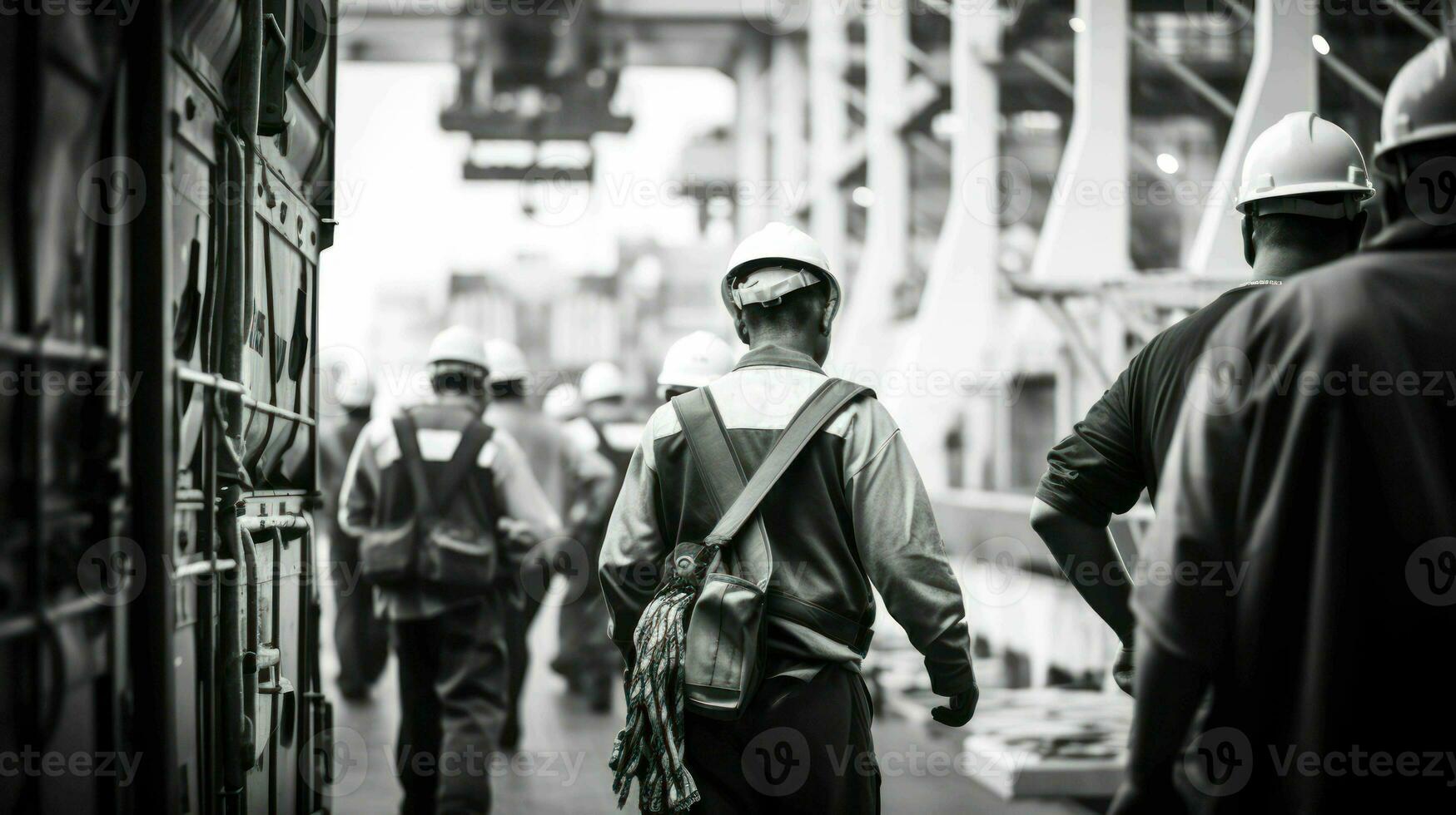 AI generated Dockworker at a seaport photo