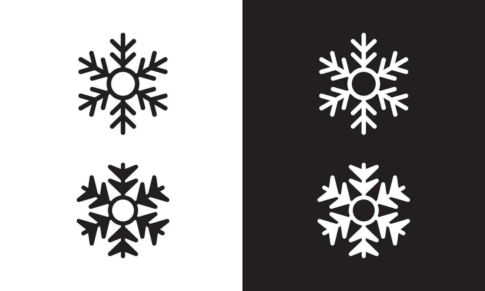 The snowflake icon is suitable for winter themes vector