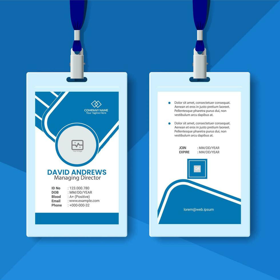 Modern and clean business id card and Student identity card template design and Employee Identity Card vector