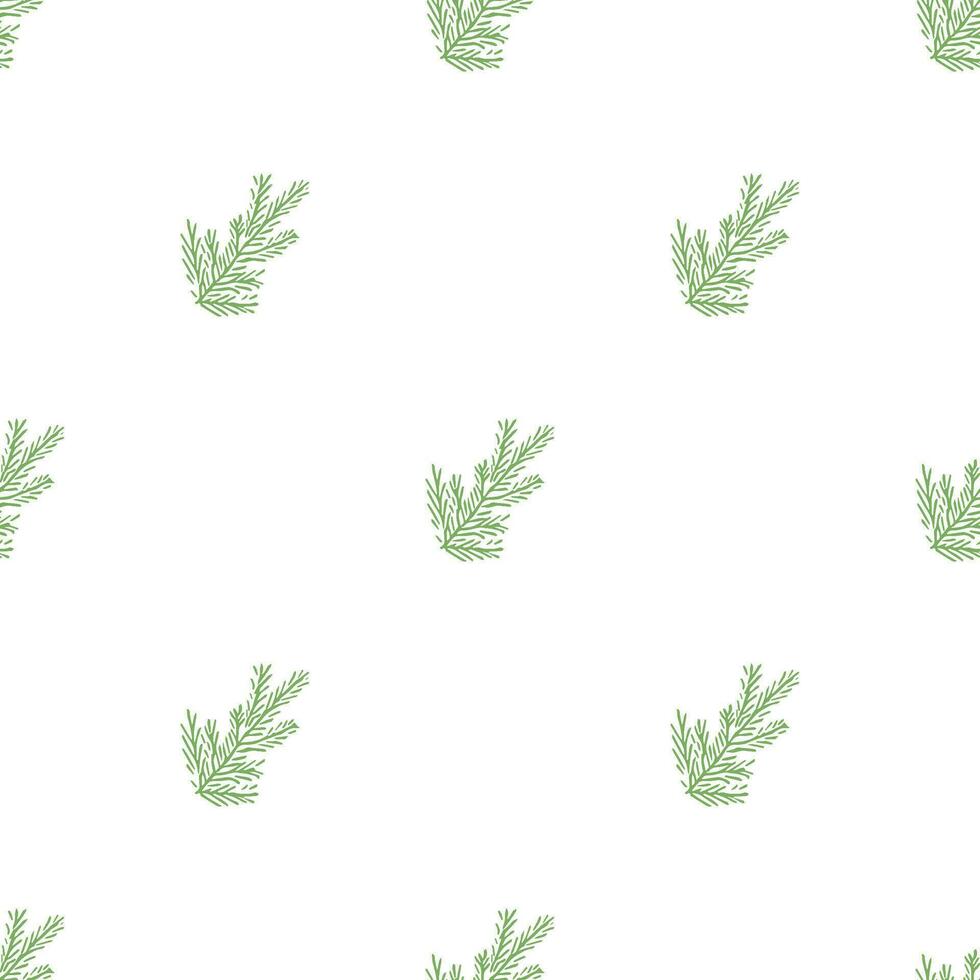 Seamless christmas tree pattern. New year background. Doodle illustration with christmas tree vector