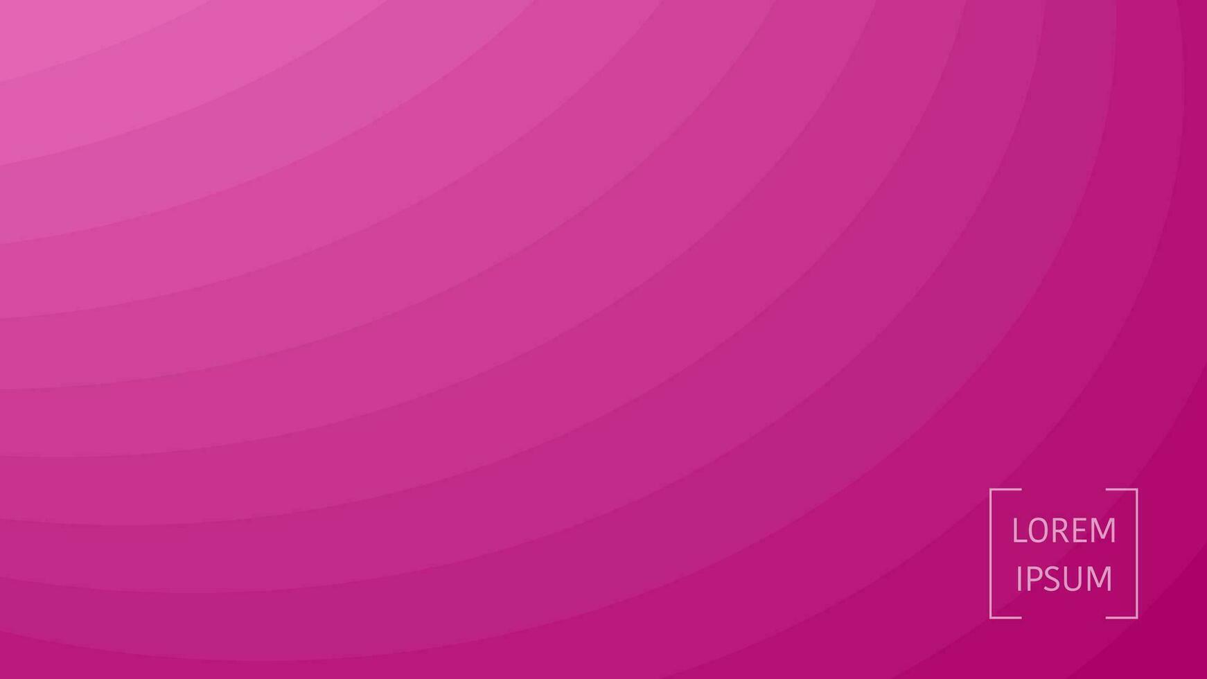 Pink Gradient Background with circle lines. Abstract horizontal web banner. Valentine Day greeting card. Vibrant colors vector