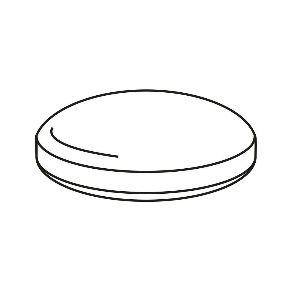 Medicine pill outline black icon isolated illustration on white background vector