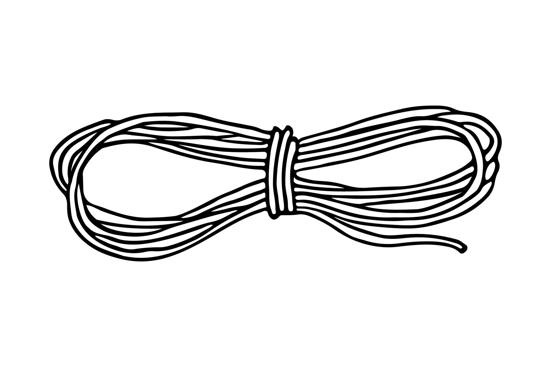 A climbing rope for camping doodle hand drawn black isolated icon. A string  for hiking, local tourism illustration 34782530 Vector Art at Vecteezy