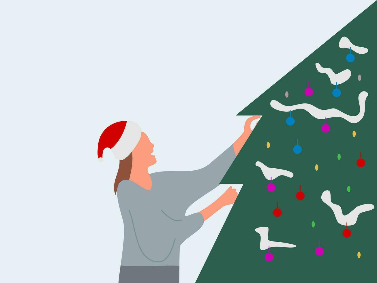 flat design my holiday vector illustration