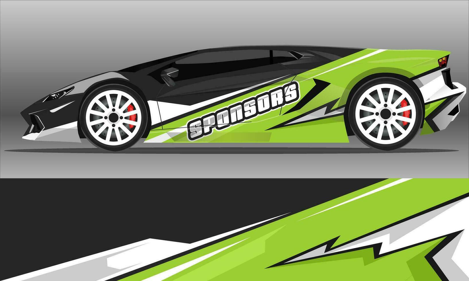 Car decal wrap design vector. abstract stripe racing  for livery, vehicle, rally, race, car. vector