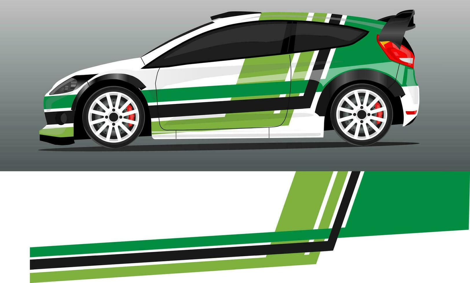 Car decal wrap design vector. abstract stripe racing  for livery, vehicle, rally, race, car. vector